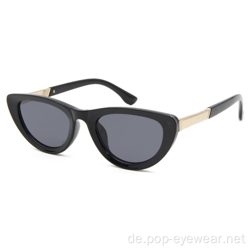 Vintage schmale Katzenaugen-Sonnenbrille für Damen